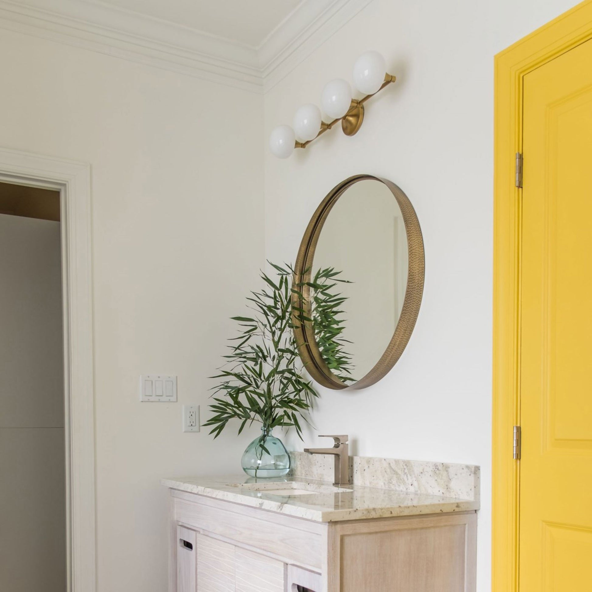 Flemming LED Bath Vanity Light in bathroom.