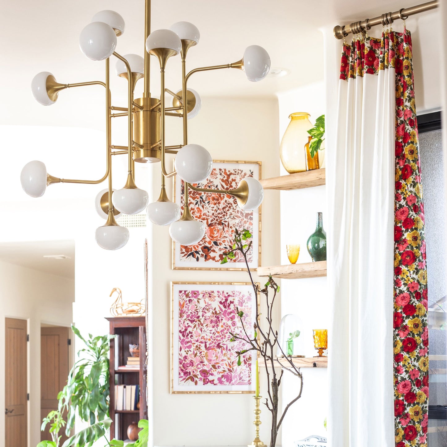 Flemming LED Chandelier in living room.