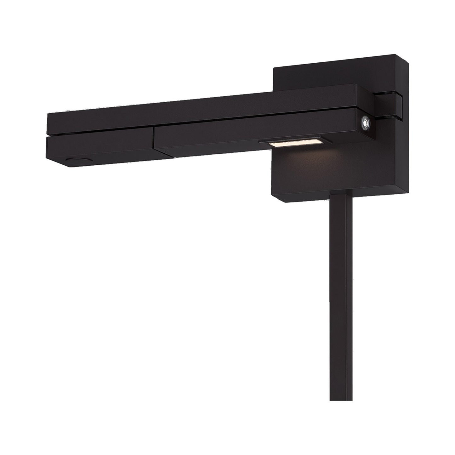 Flip LED Swing Arm Wall Light in Black (Left).