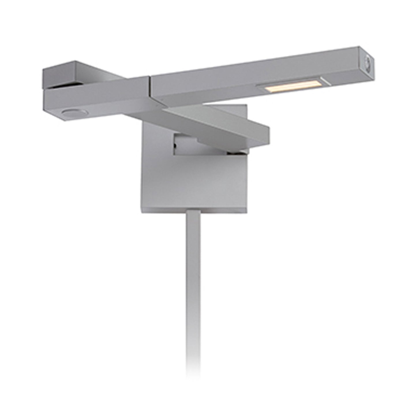 Flip LED Swing Arm Wall Light in Titanium (Left).