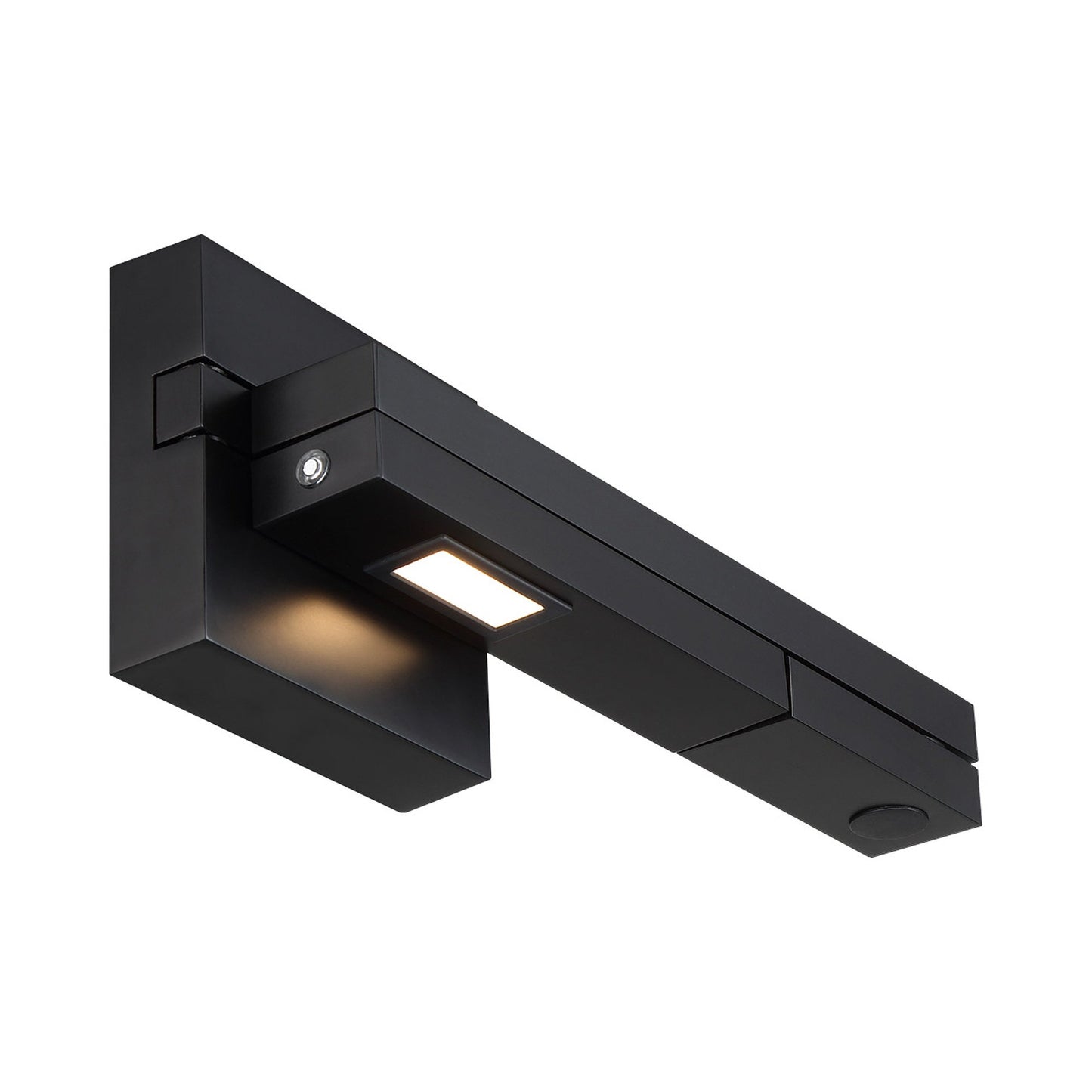 Flip LED Swing Arm Wall Light in Black (Right).