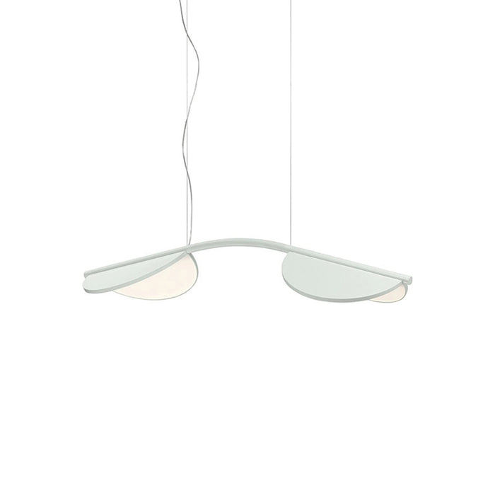 Almendra Arch LED Linear Pendant Light in White (Short).