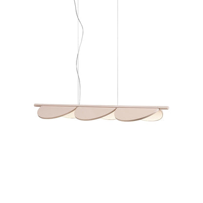 Almendra LED Linear Pendant Light in Nude (3-Light).