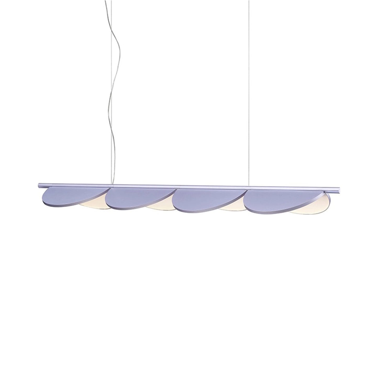 Almendra LED Linear Pendant Light in Lilac Metallized (4-Light).