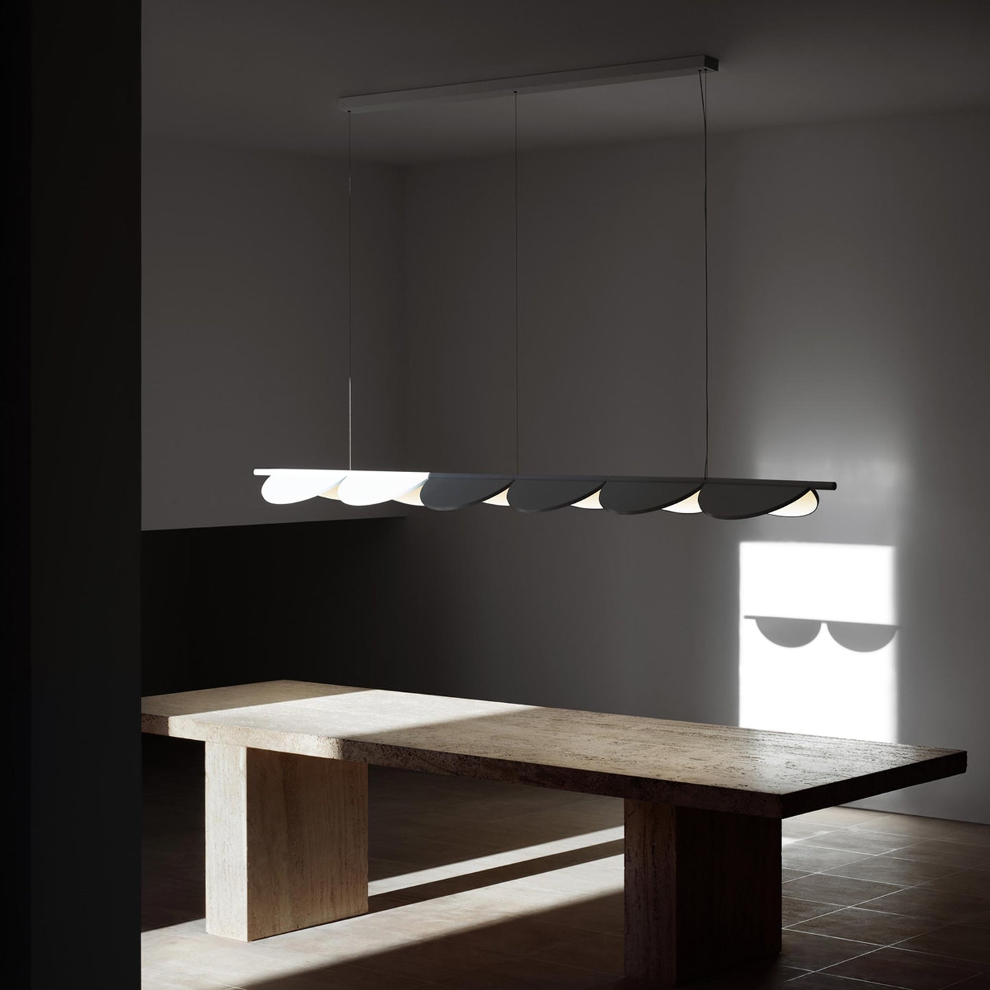 Almendra LED Linear Pendant Light in Detail.