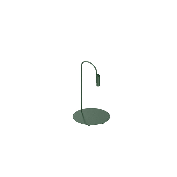 Caule Outdoor LED Floor Lamp in Forest Green (31.5-Inch).