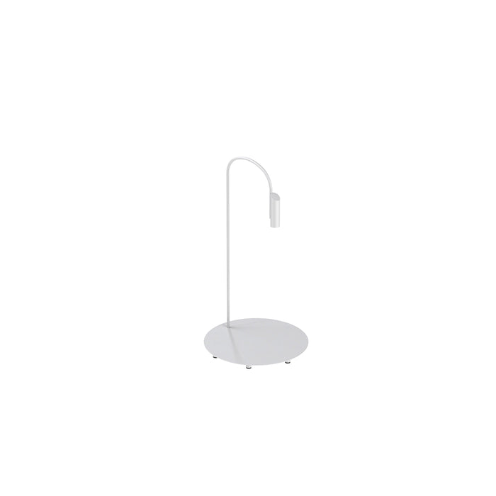 Caule Outdoor LED Floor Lamp in White (37.4-Inch).
