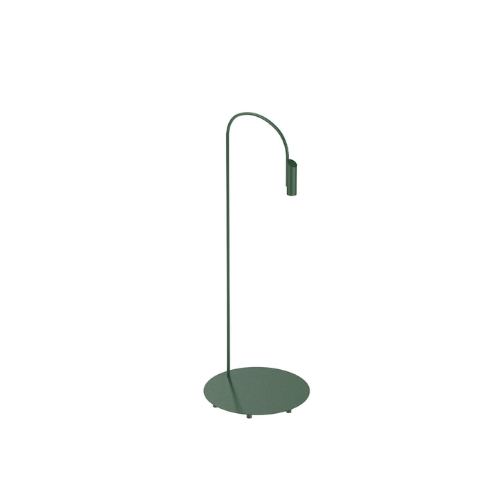 Caule Outdoor LED Floor Lamp in Forest Green (57.1-Inch).