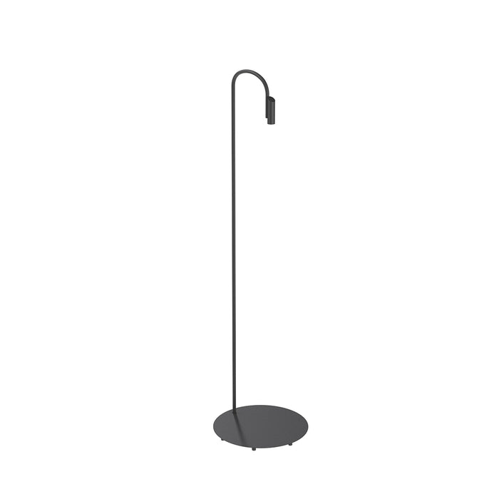 Caule Outdoor LED Floor Lamp in Black (90.6-Inch).