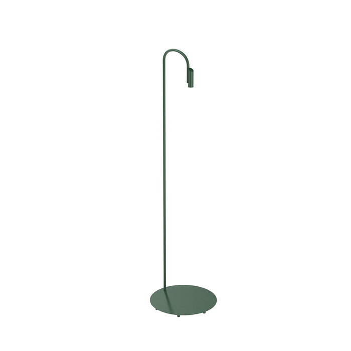 Caule Outdoor LED Floor Lamp in Forest Green (90.6-Inch).