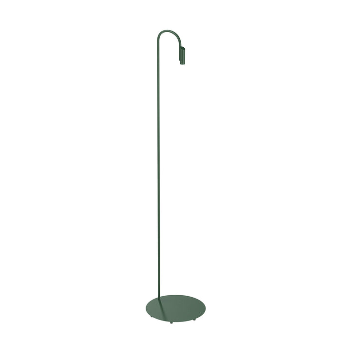 Caule Outdoor LED Floor Lamp in Forest Green (110.2-Inch).