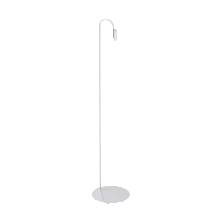 Caule Outdoor LED Floor Lamp in White (110.2-Inch).