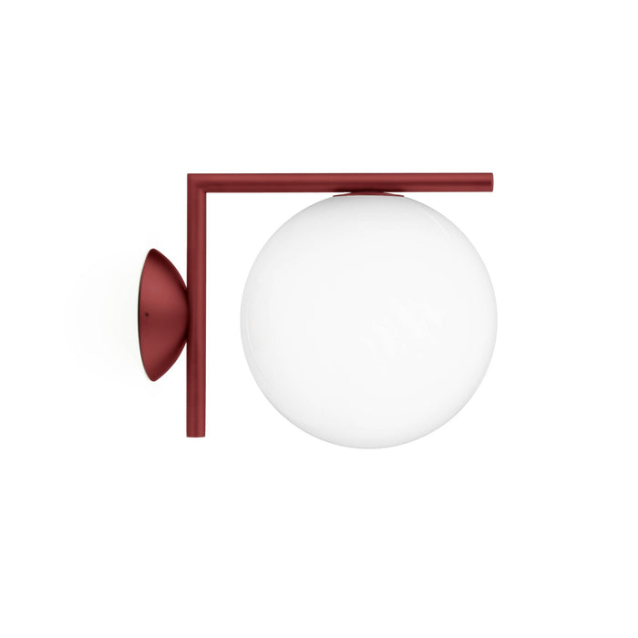 IC Outdoor LED Ceiling / Wall Light in Red Burgundy (Small).