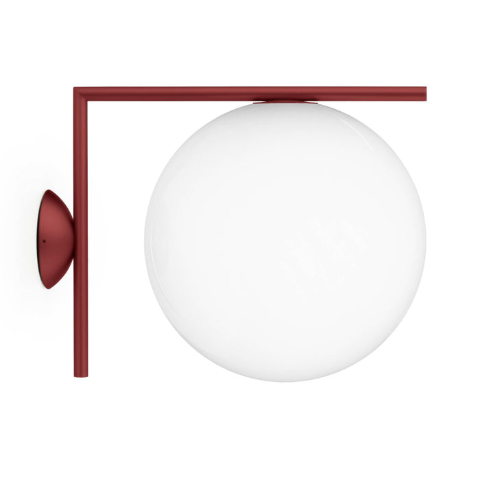 IC Outdoor LED Ceiling / Wall Light in Red Burgundy (Large).