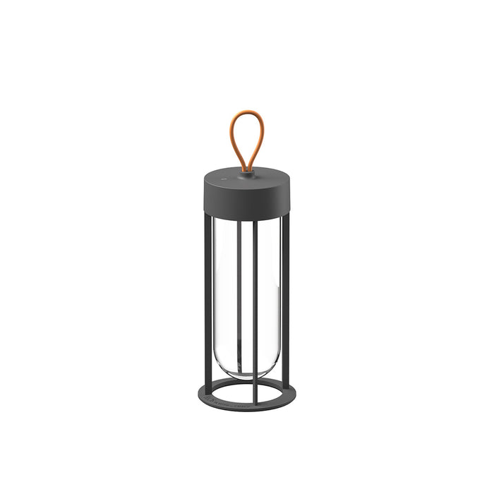 In Vitro LED Unplugged Table Lamp in Anthracite.