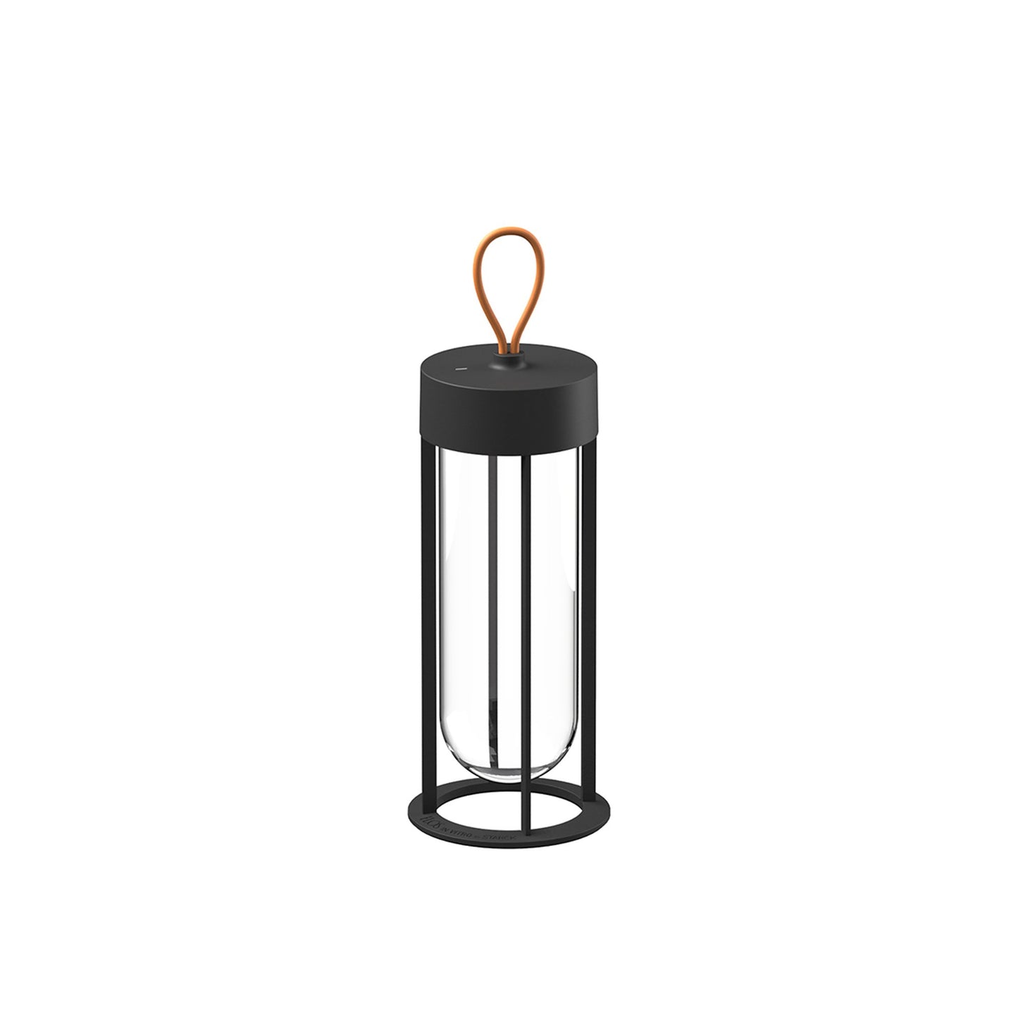 In Vitro LED Unplugged Table Lamp in Black.