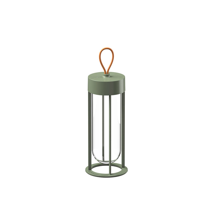 In Vitro LED Unplugged Table Lamp in Pale Green.