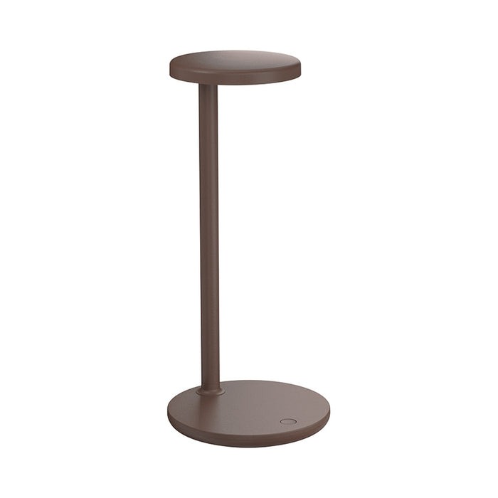Oblique LED Table Lamp in Brown.