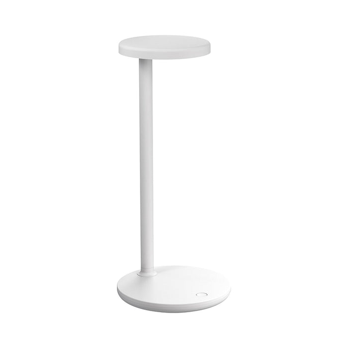 Oblique LED Table Lamp in White.