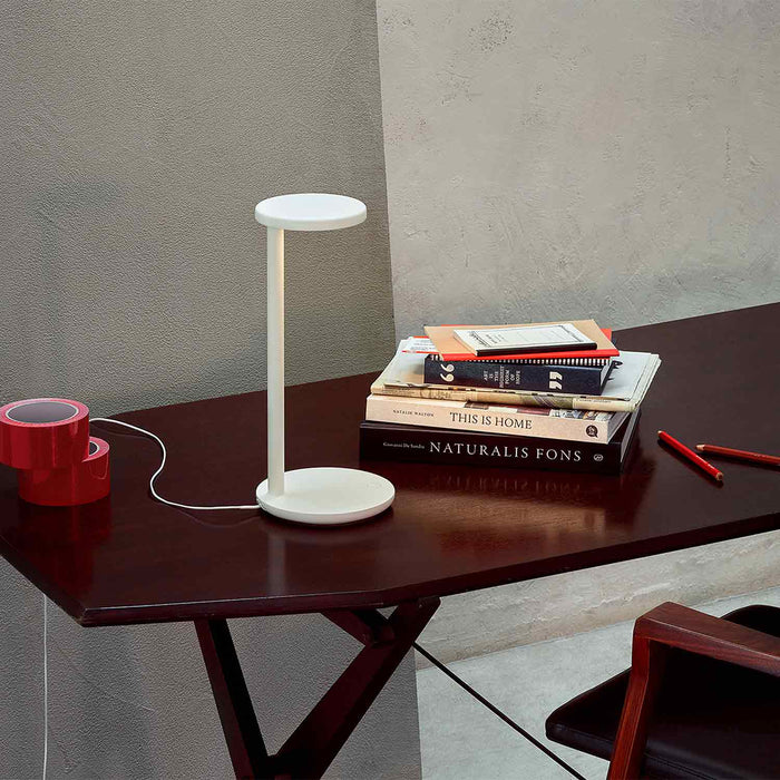 Oblique LED Table Lamp in office.