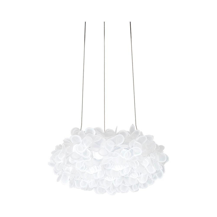 Fluffy LED Pendant Light in White.