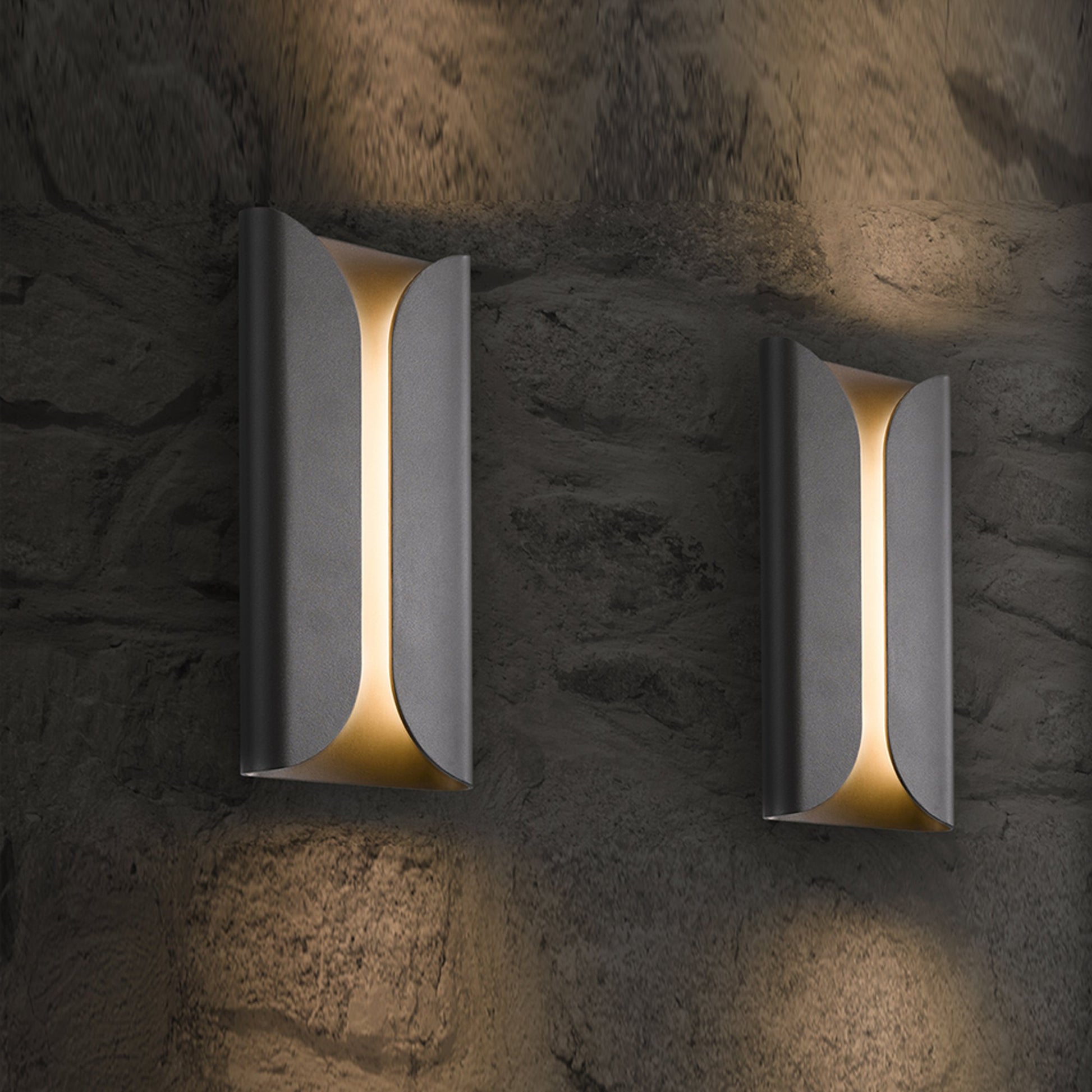 Folds Outdoor LED Wall Light in Detail.