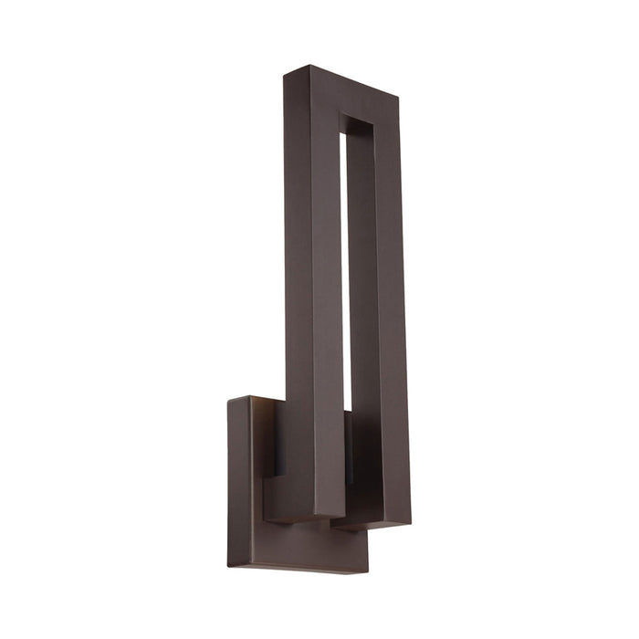 Forq Outdoor LED Wall Light in Small/Bronze.