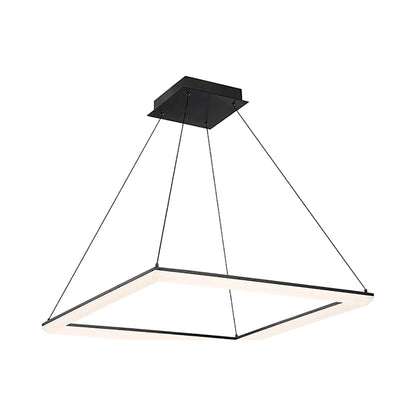 Frame LED Pendant Light in Black/Square.