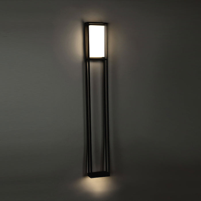 Framed Outdoor Large LED Wall Light in Detail.