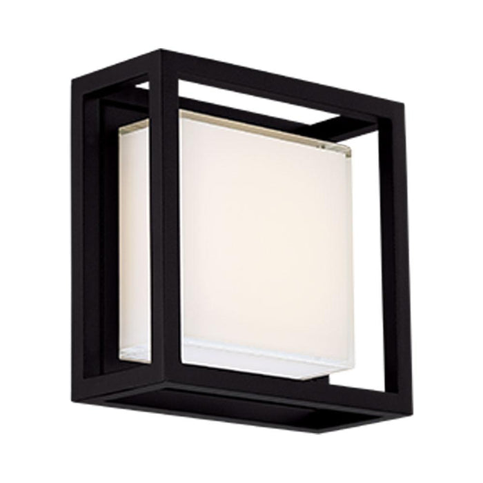 Framed Outdoor LED Wall Light in Small/Black.