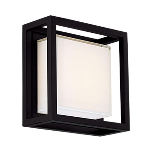 Framed Outdoor LED Wall Light in Black.