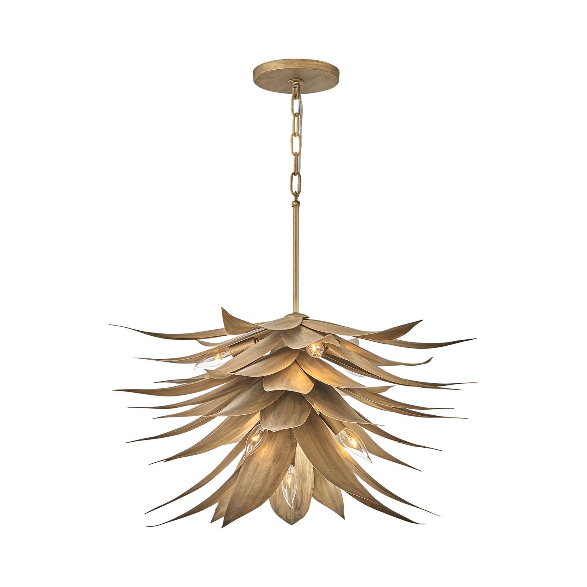 Agave Pendant Light in Burnished Gold (Large).