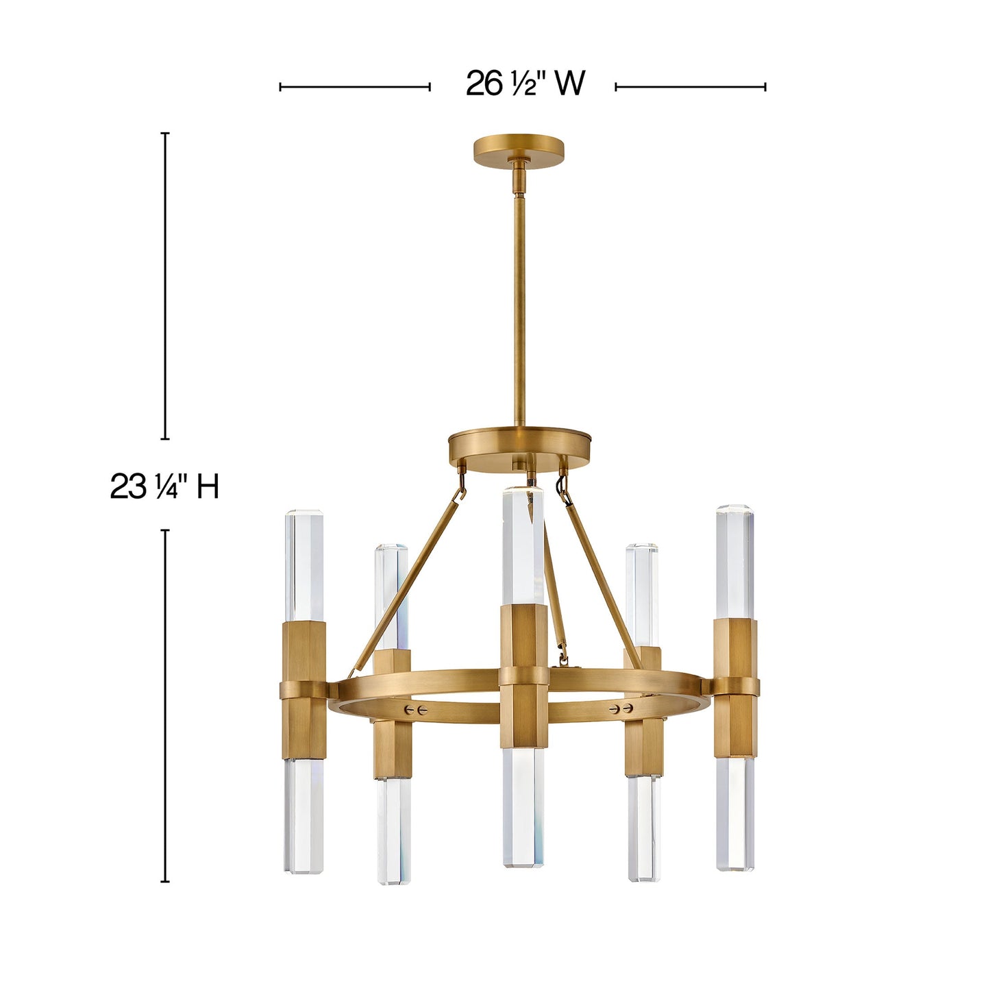 Cecily LED Chandelier - line drawing.