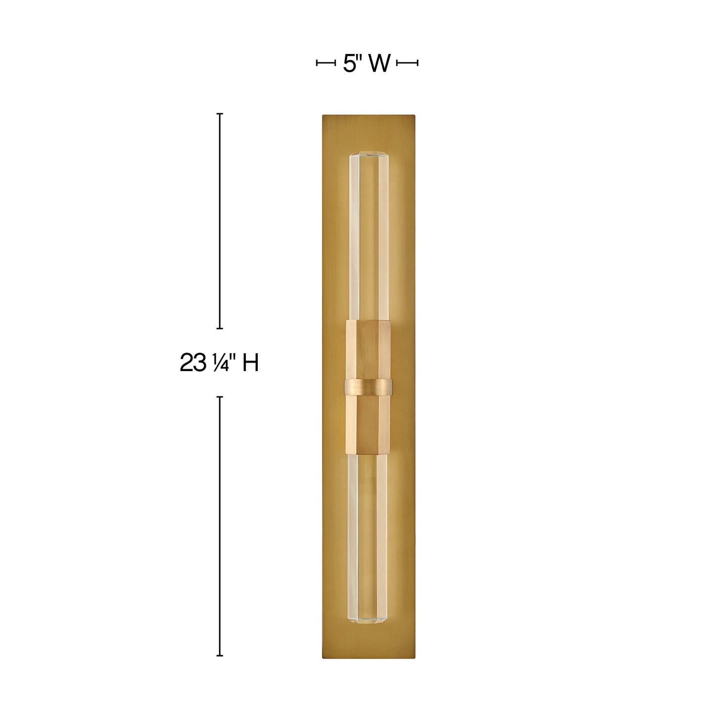 Cecily LED Wall Light - line drawing.