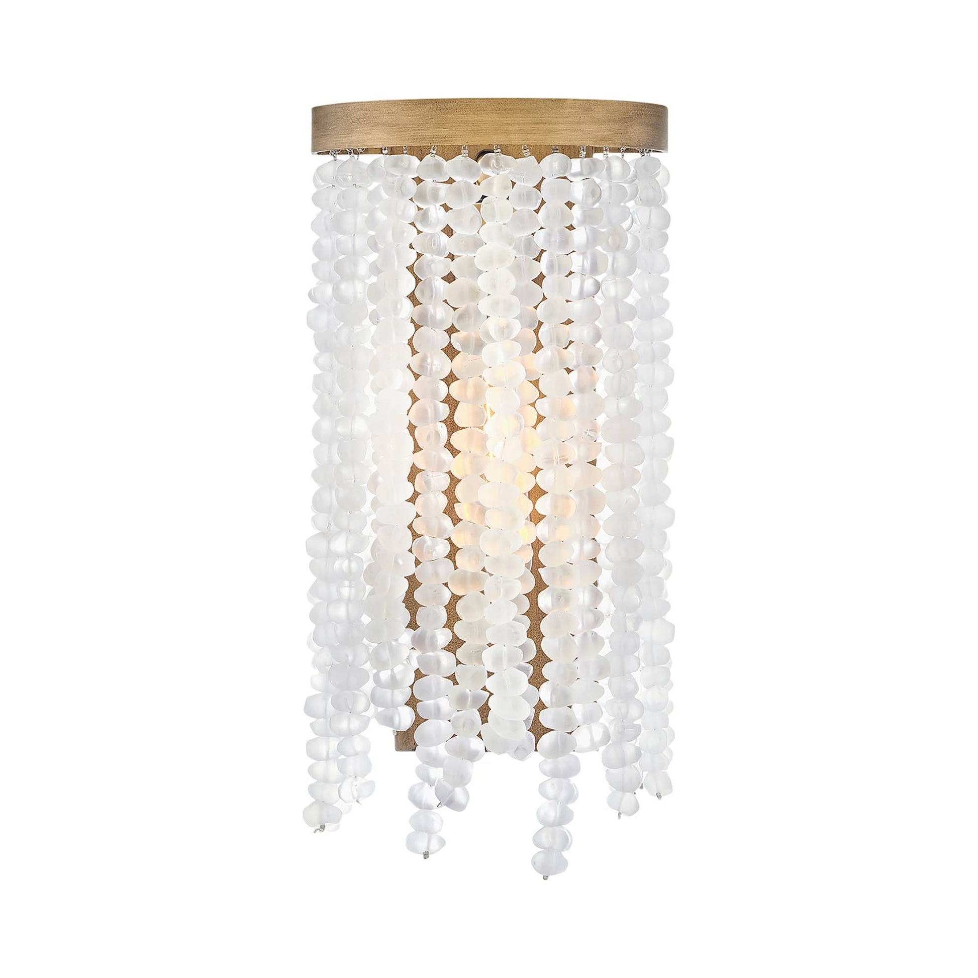 Dune Wall Light in Detail in Burnished Gold.