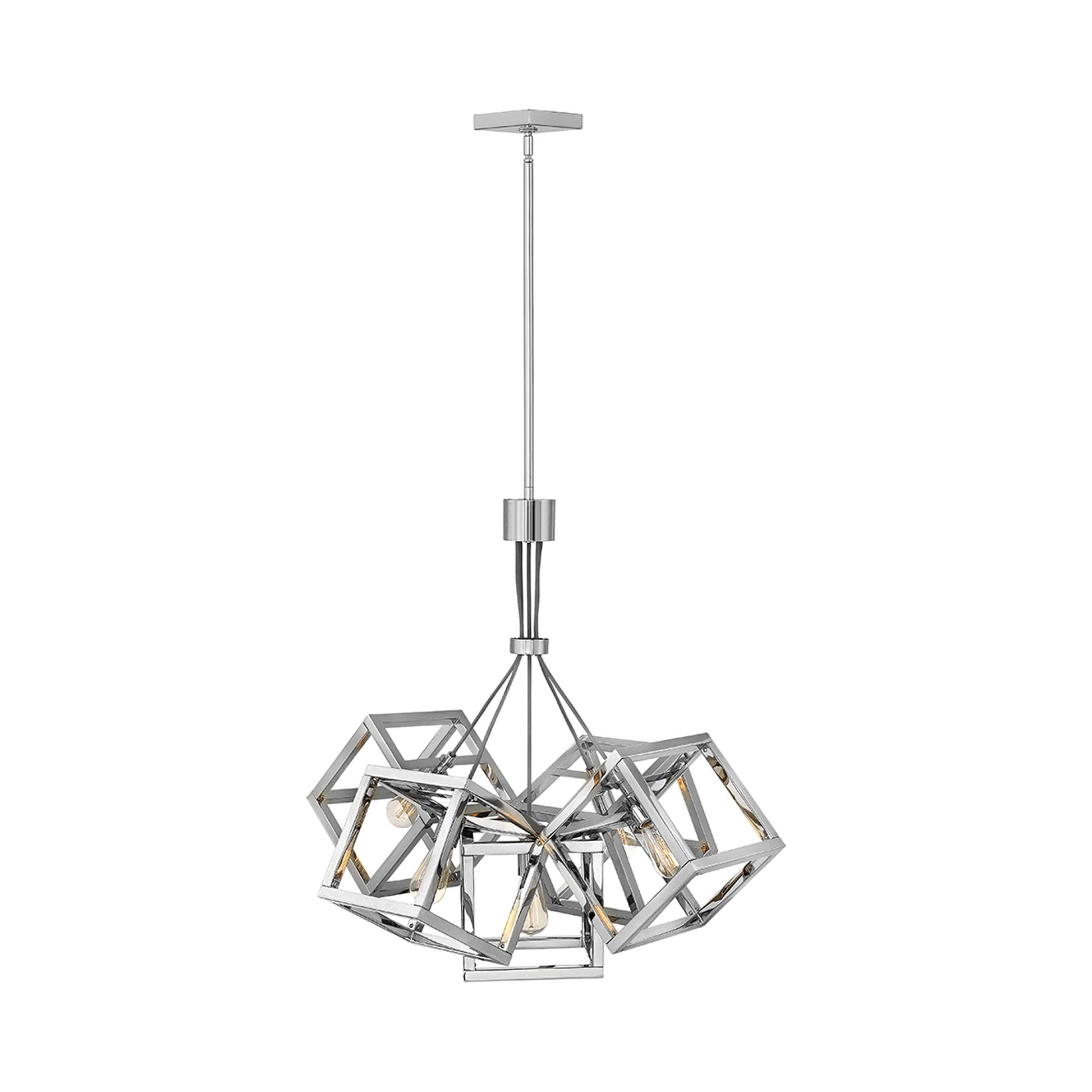 Ensemble Chandelier in Polished Nickel (5-Light).
