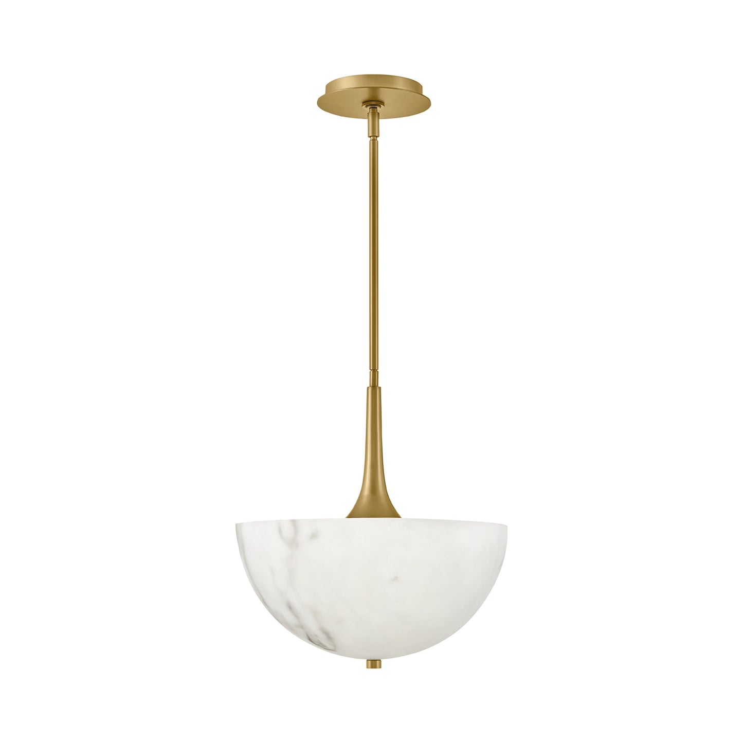 Inez Pendant Light in Lacquered Brass.