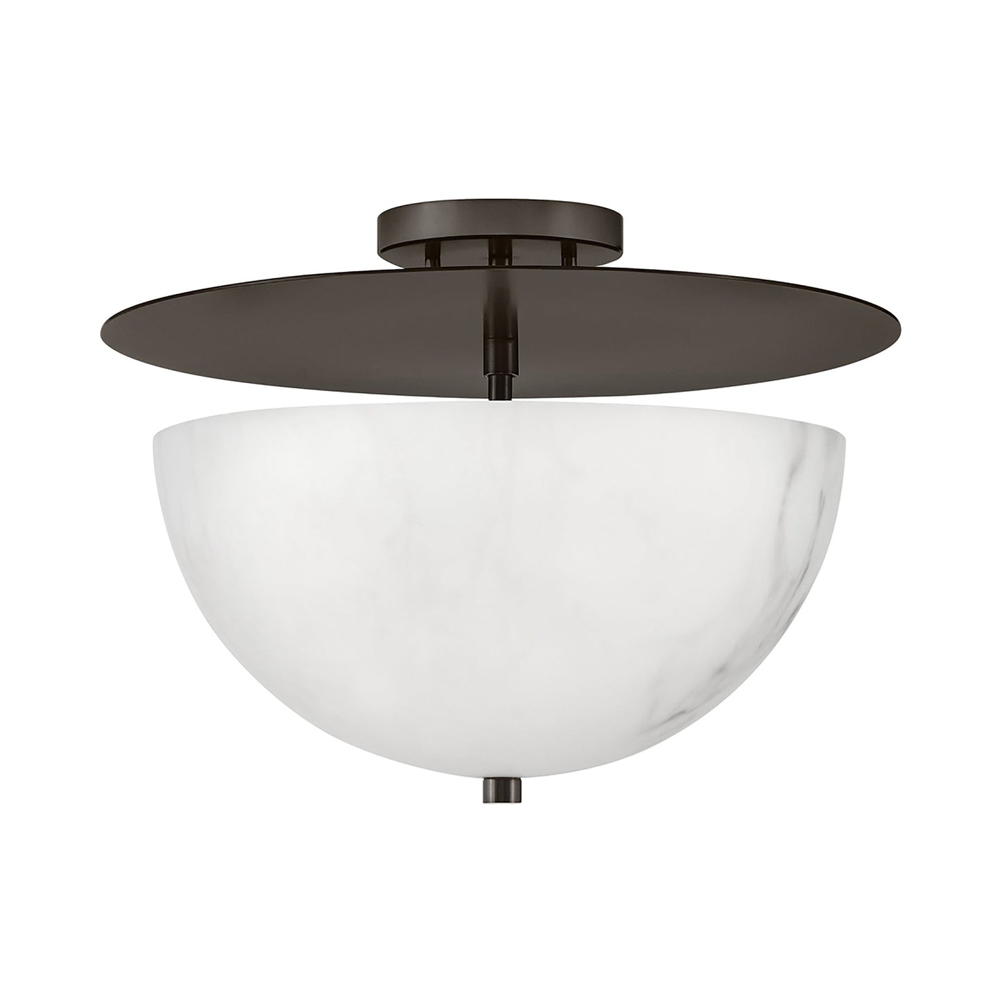 Inez Semi Flush Mount Ceiling Light in Black Oxide.