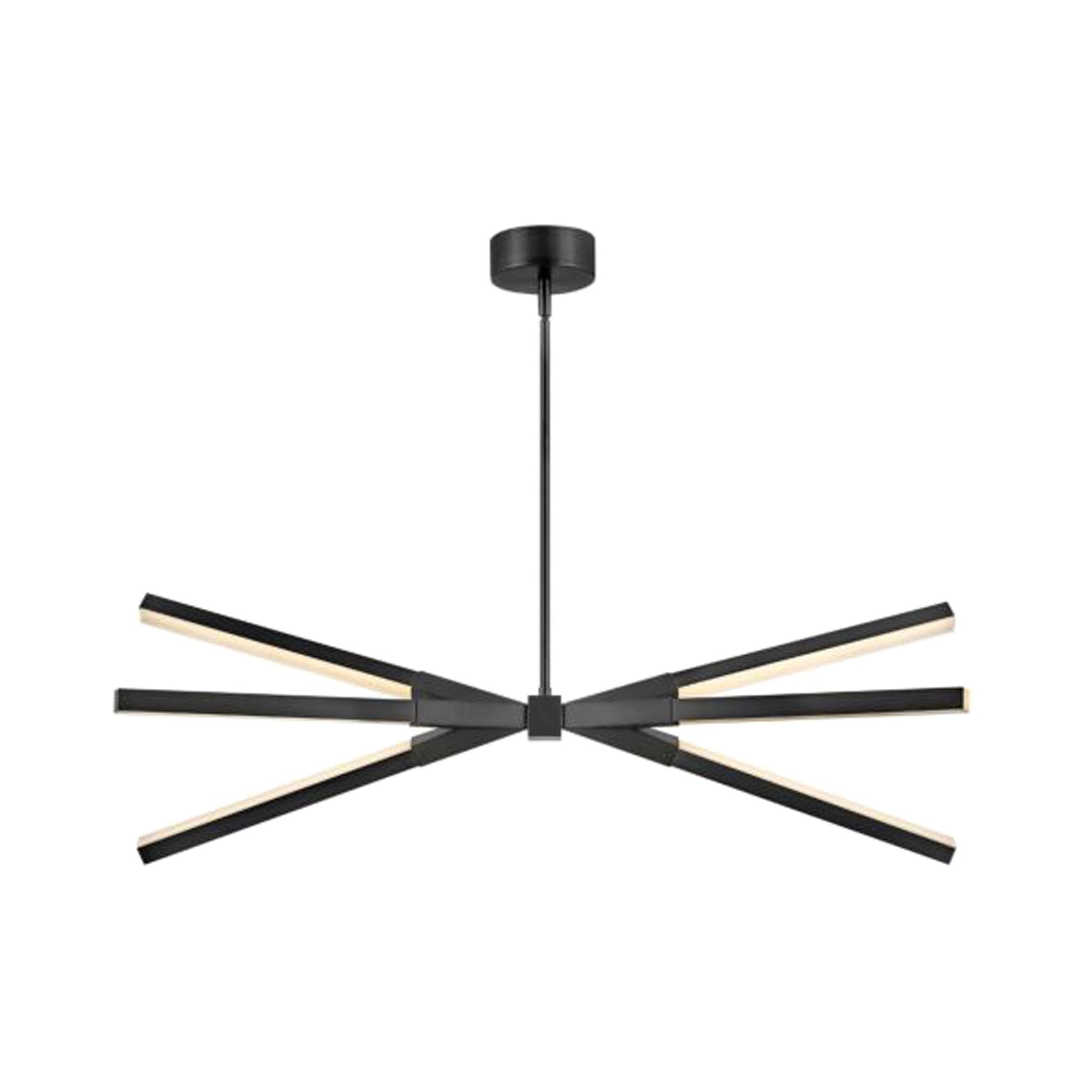 Rae LED Pendant Light in Horizontal/Black.