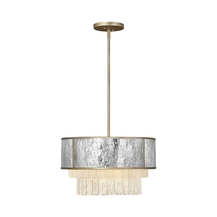Reverie Drum Pendant Light in Champagne Gold (20-Inch).