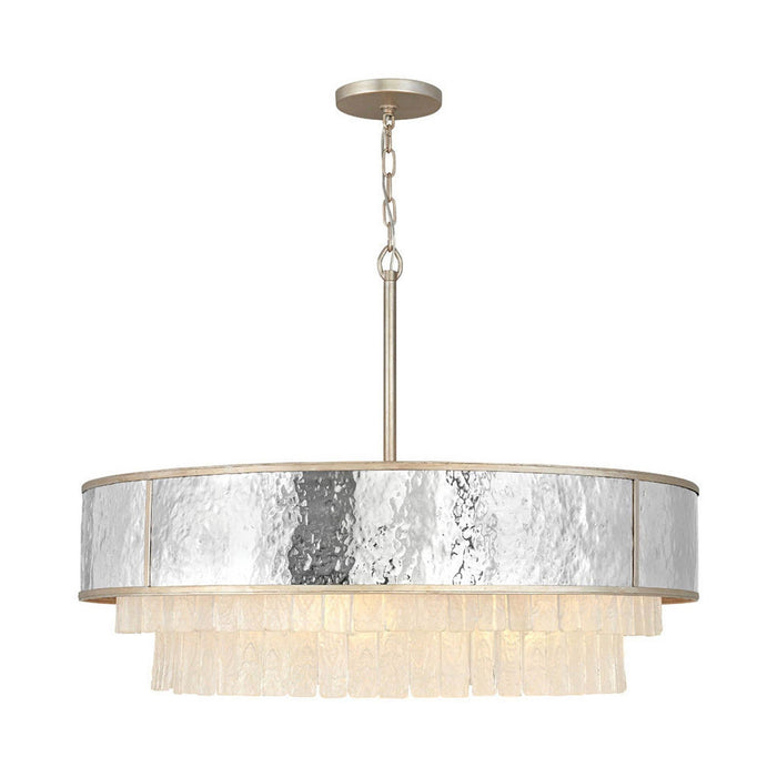 Reverie Drum Pendant Light in Champagne Gold (36-Inch).