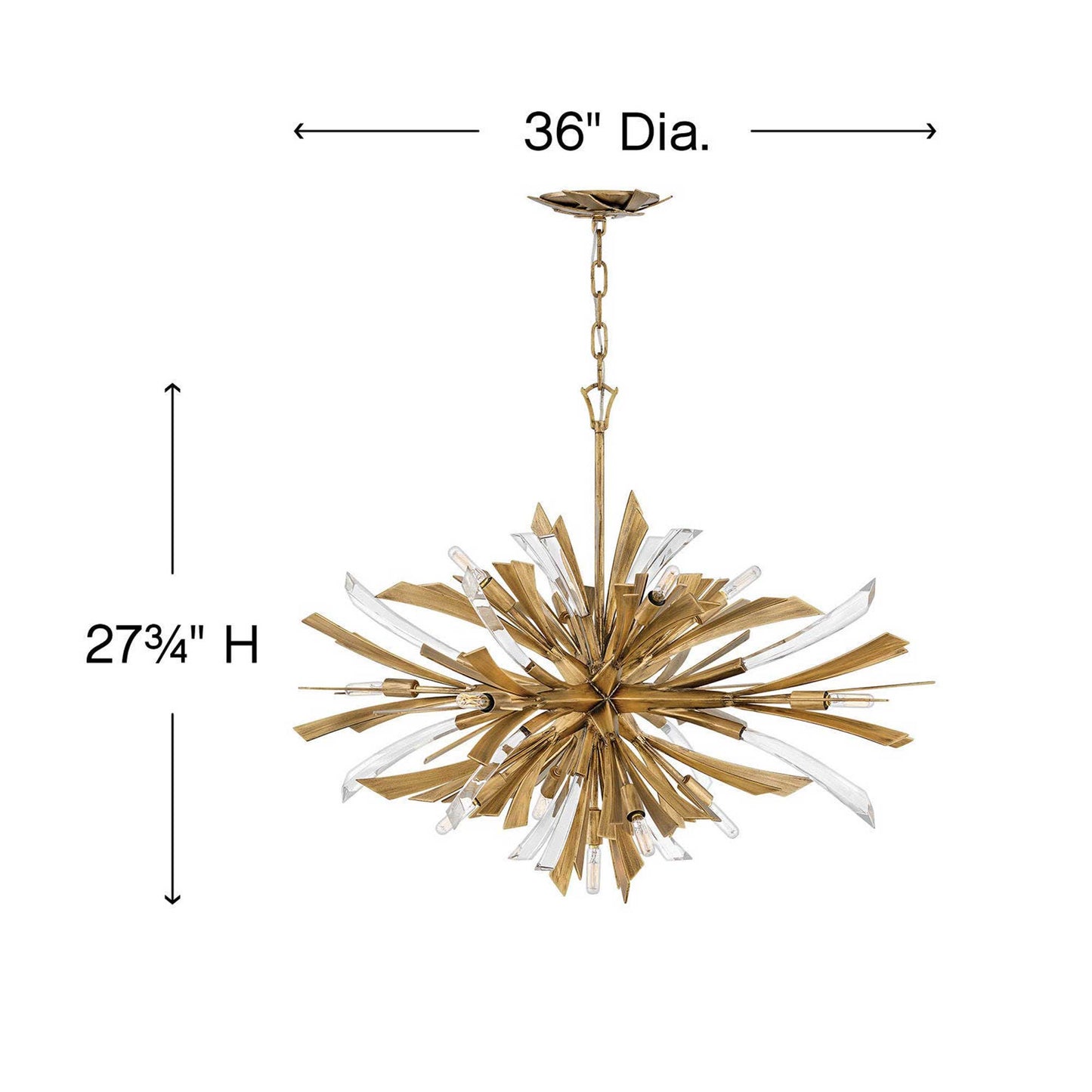 Vida Chandelier - line drawing