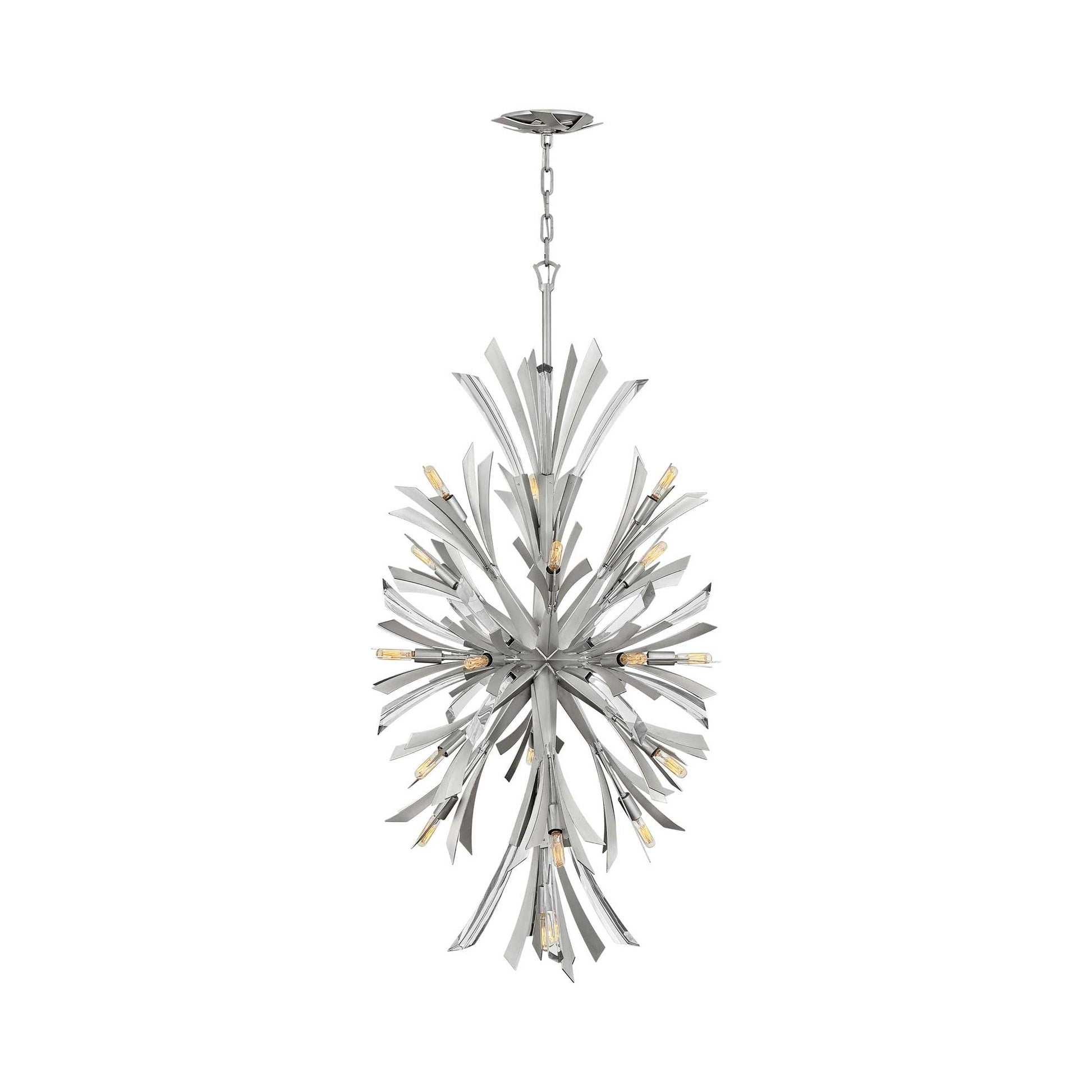 Vida Vertical Chandelier in Glacial.