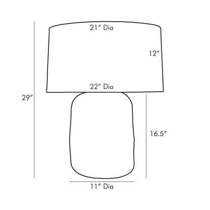 Frio Table Lamp - line drawing.