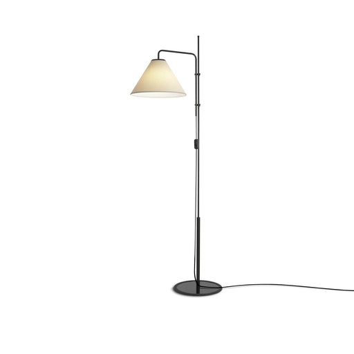 Funiculi Floor Lamp with Fabric Shade in Sand.
