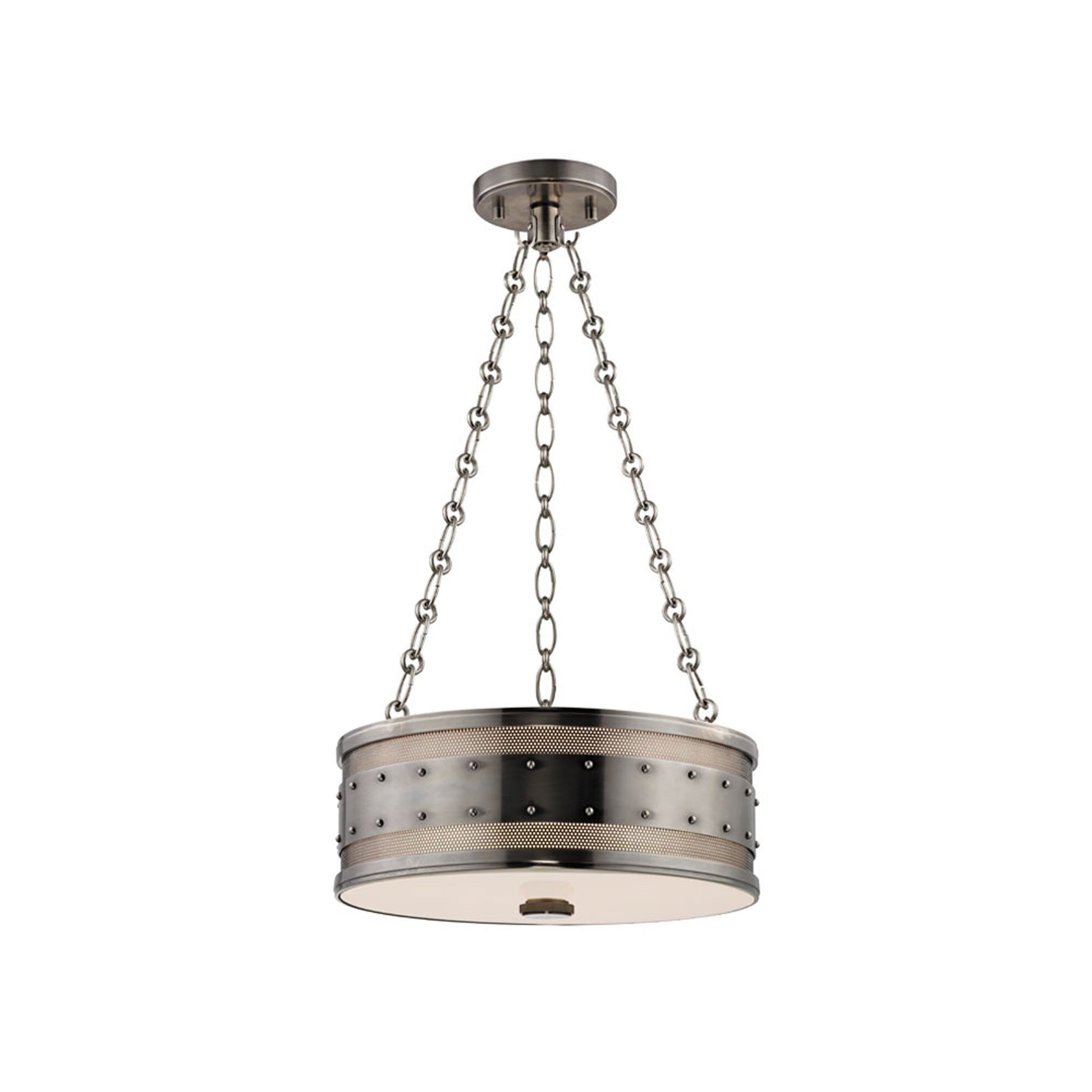 Gaines Pendant Light in Historic Nickel (16-Inch).