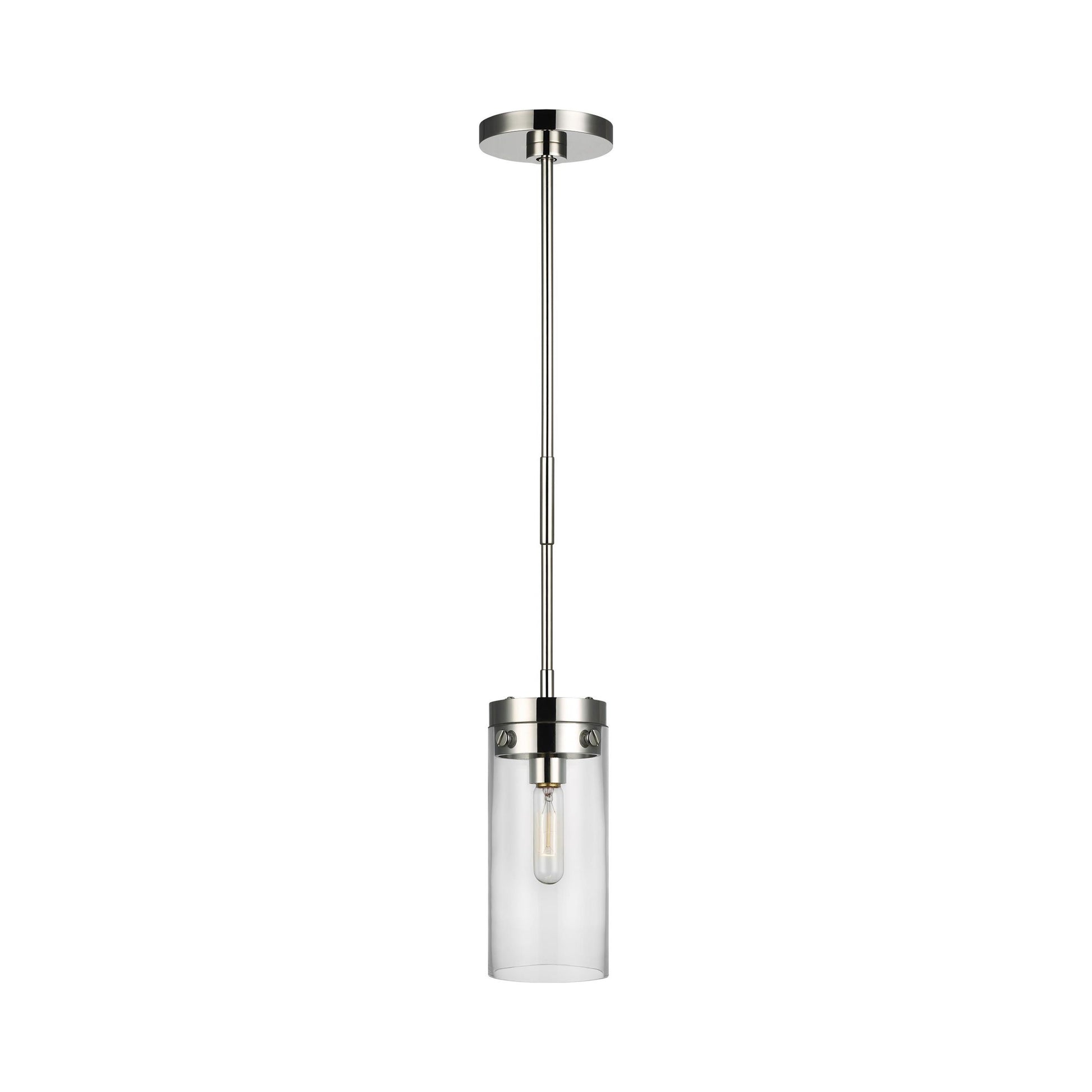 Garrett Pendant Light in Polished Nickel (Small).