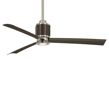 Gear LED Ceiling Fan in Polished Nickel / Oil Rubbed Bronze.