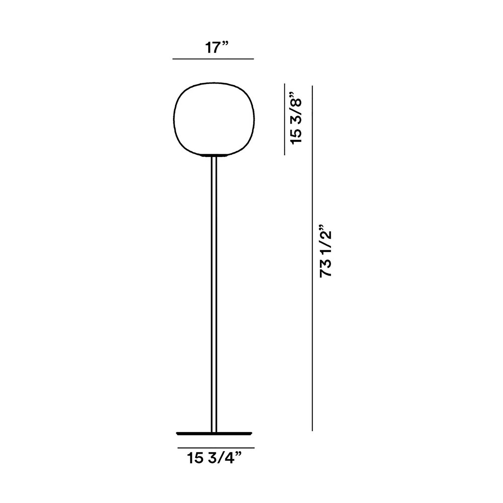 Gem Floor Lamp - line drawing.