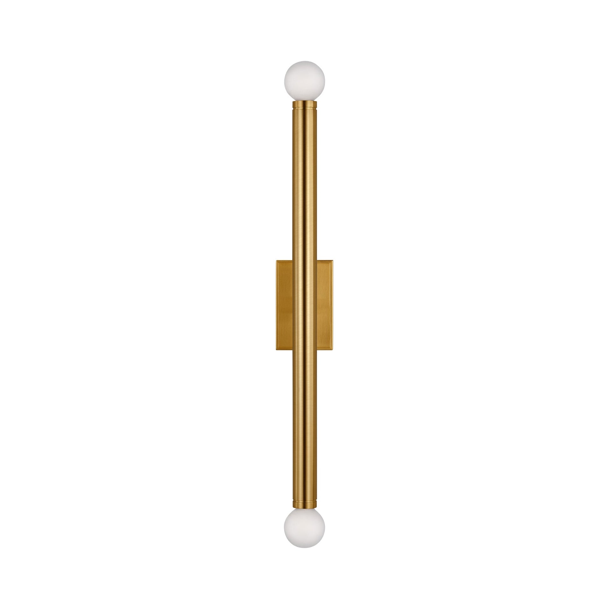 Beckham Modern Double Bath Wall Light in Burnished Brass (Large).